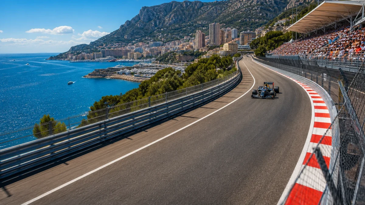 Världskarta med utplacerade F1-banor som markerar en säsongs etapper över flera kontinenter.
